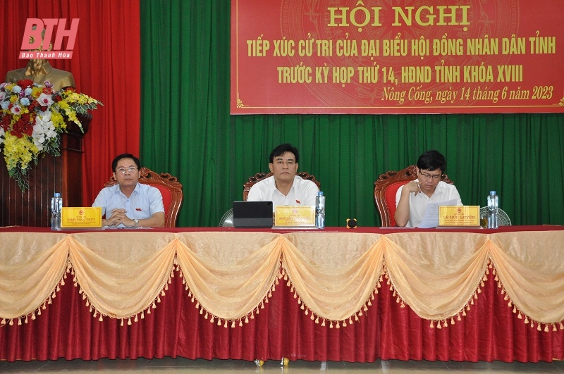 Đại biểu HĐND tỉnh tiếp xúc cử tri huyện Nông Cống