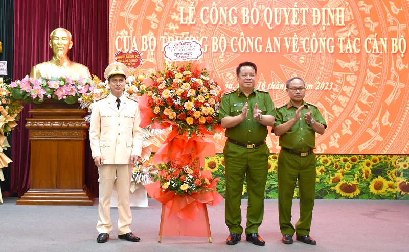 Công bố Quyết định điều động, bổ nhiệm Phó Giám đốc Công an tỉnh Thanh Hóa