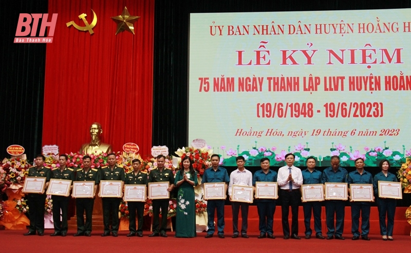 Lễ kỷ niệm 75 năm thành lập Lực lượng vũ trang huyện Hoằng Hóa (19-6-1948 - 19-6-2023)