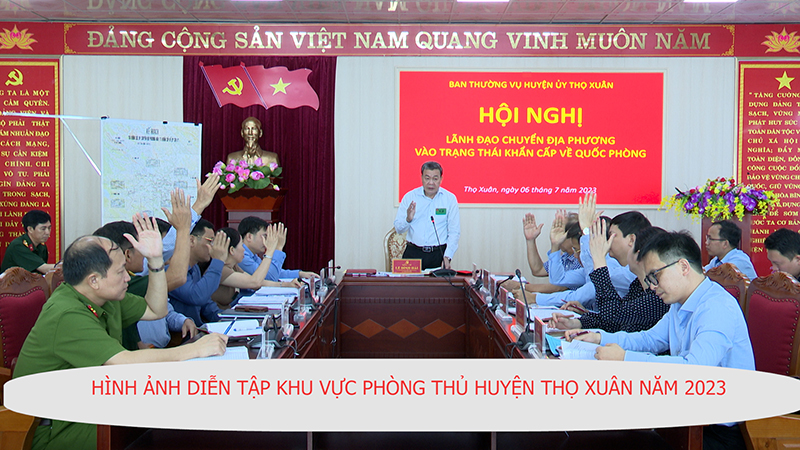 Khai mạc diễn tập khu vực phòng thủ huyện Thọ Xuân năm 2023