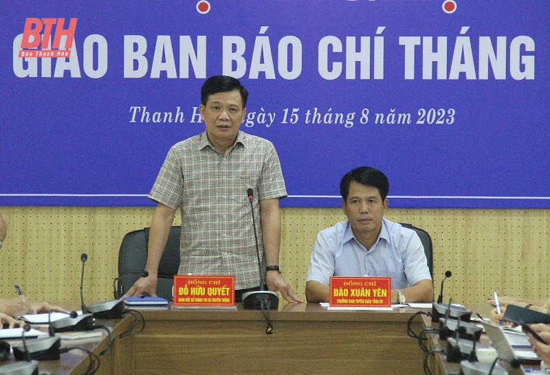 Giao ban công tác báo chí tháng 8-2023