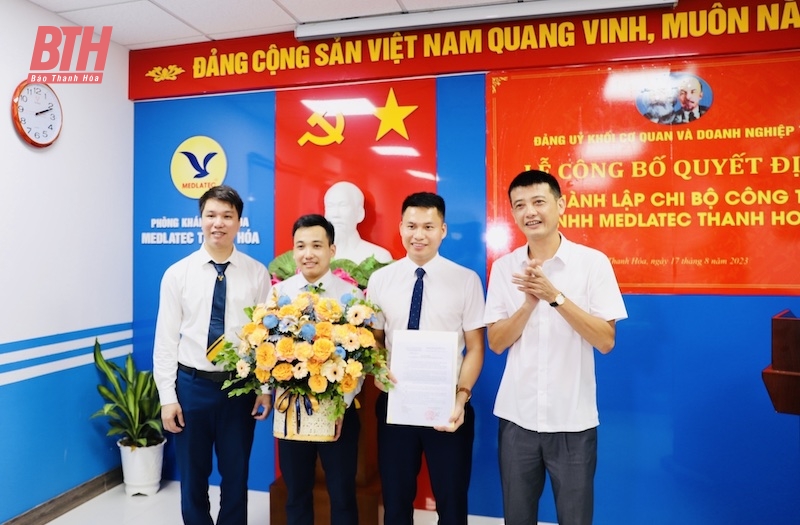 Thành lập Chi bộ Công ty TNHH MEDLATEC Thanh Hoá