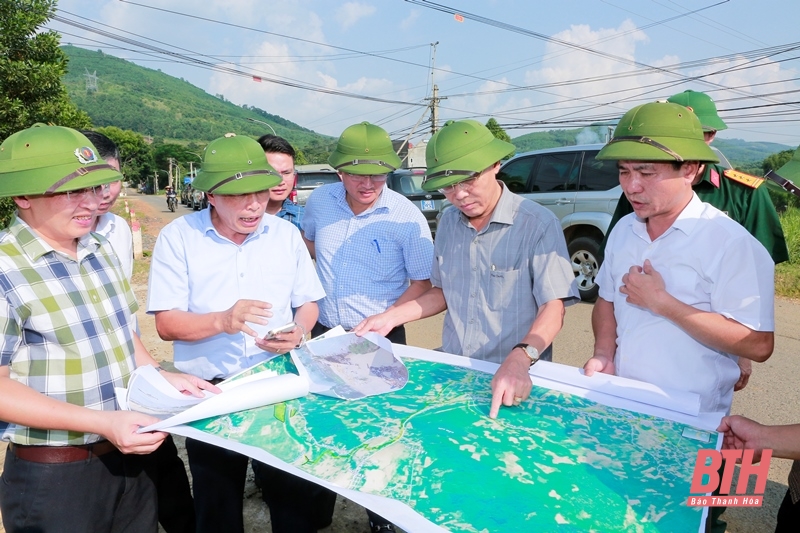 Phó Chủ tịch UBND tỉnh Đầu Thanh Tùng kiểm tra một số công trình trọng điểm phòng, chống thiên tại Ngọc Lặc, Cẩm Thủy