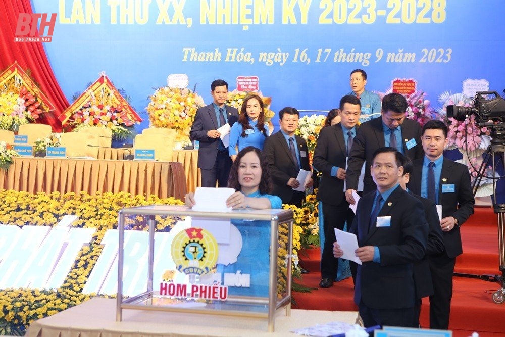 Đại hội Công đoàn tỉnh Thanh Hóa lần thứ XX, nhiệm kỳ 2023-2028 thành công tốt đẹp 