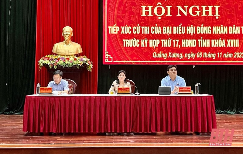 Tổ đại biểu HĐND tỉnh tiếp xúc cử tri huyện Quảng Xương