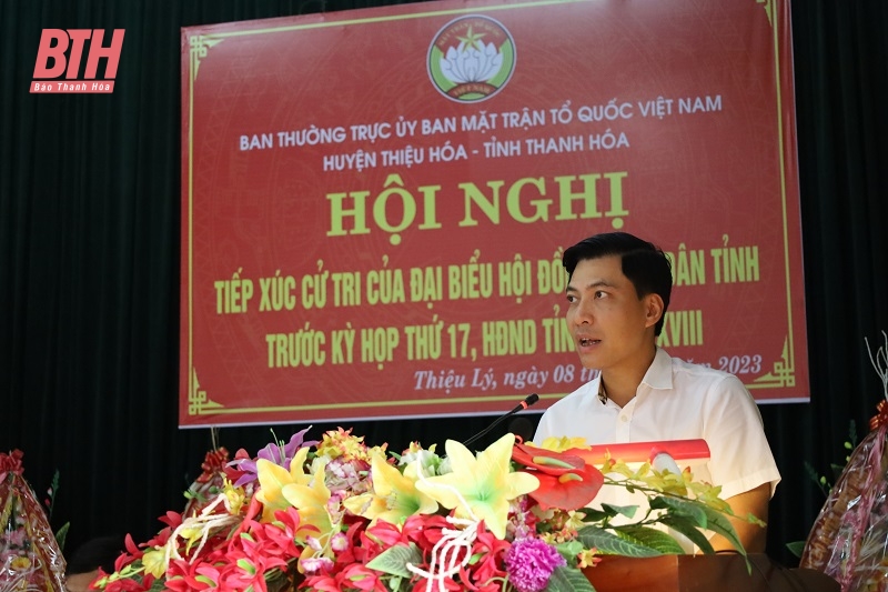 Cử tri huyện Thiệu Hóa kiến nghị một số vấn đề liên quan đến công tác quản lý nhà nước