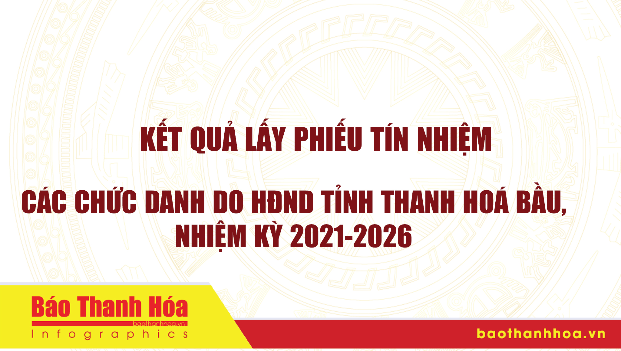 Kết quả lấy phiếu tín nhiệm đối với người giữ chức vụ do HĐND tỉnh khóa XVIII, nhiệm kỳ 2021-2026 bầu